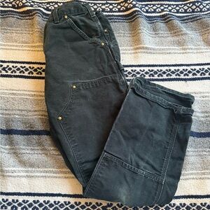 Carhartt Men Dungaree Fit Double Knee Style 501 Black Size 32x30